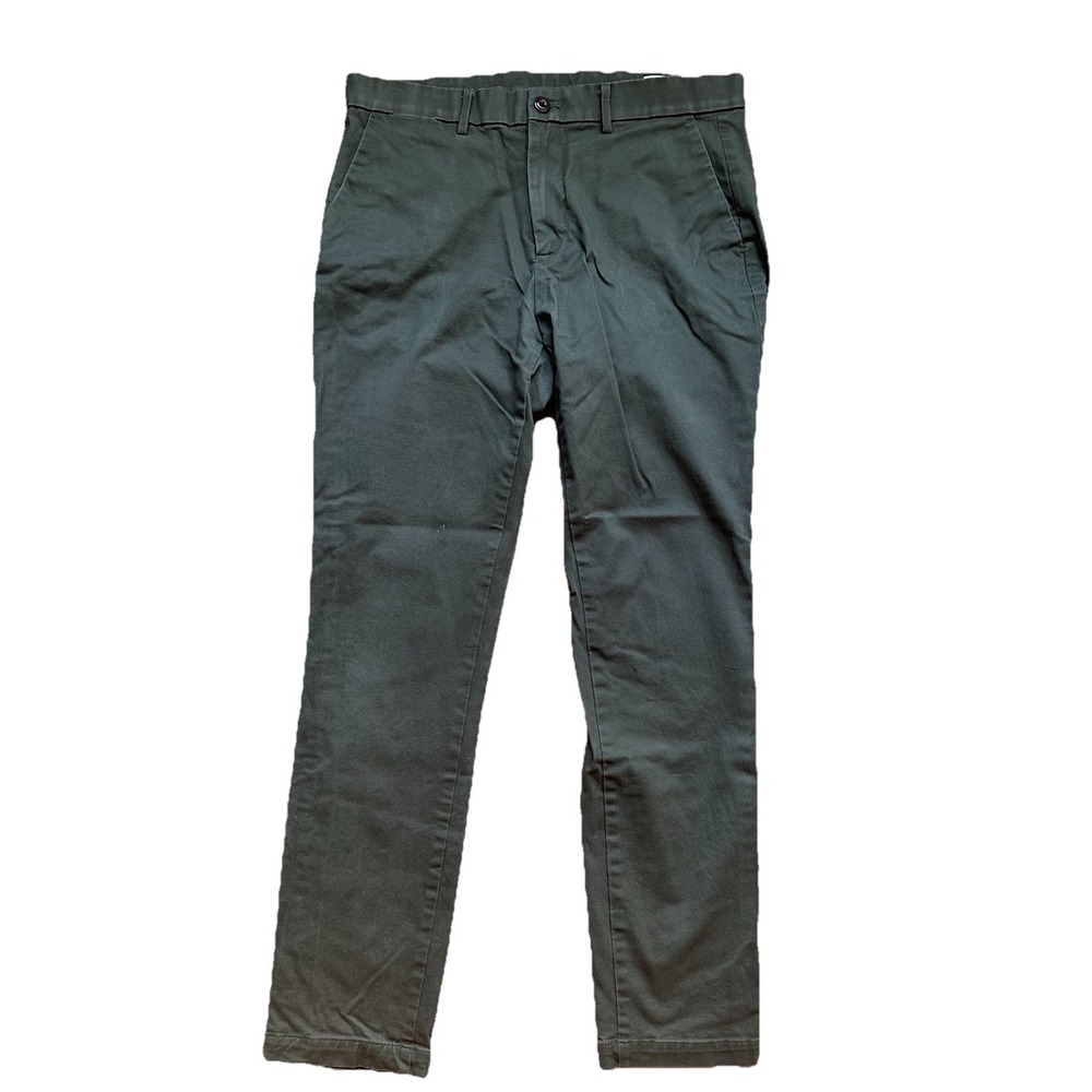 GAP Mens 33x32 Olive Green Skinny Fit Chino Pants Casual Workwear